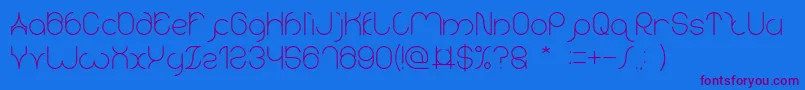 karitza Font – Purple Fonts on Blue Background