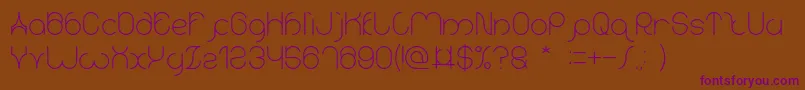 karitza Font – Purple Fonts on Brown Background