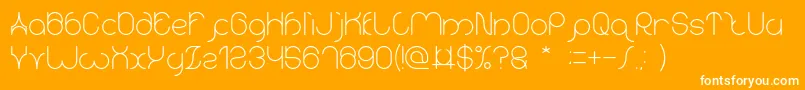 karitza Font – White Fonts on Orange Background