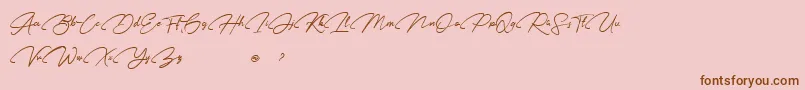 Karl Geoff Personal use Font – Brown Fonts on Pink Background