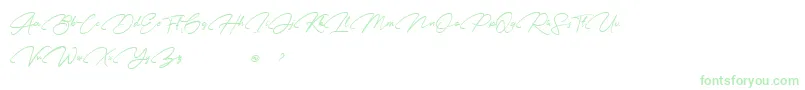 Karl Geoff Personal use-Schriftart – Grüne Schriften