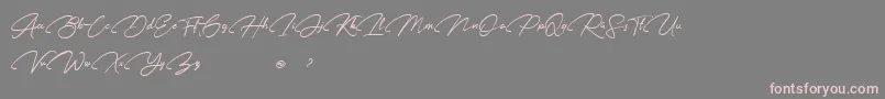 Karl Geoff Personal use-Schriftart – Rosa Schriften auf grauem Hintergrund