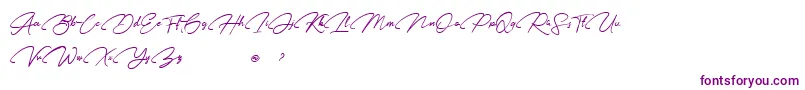 Karl Geoff Personal use-Schriftart – Violette Schriften auf weißem Hintergrund