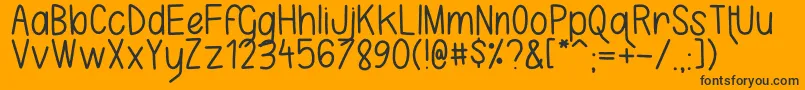 フォントKarlaCamilla – 黒い文字のオレンジの背景