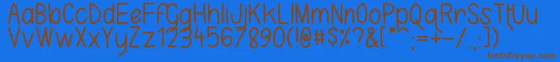 KarlaCamilla Font – Brown Fonts on Blue Background