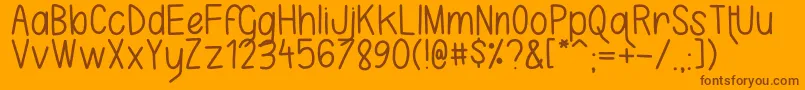 KarlaCamilla Font – Brown Fonts on Orange Background