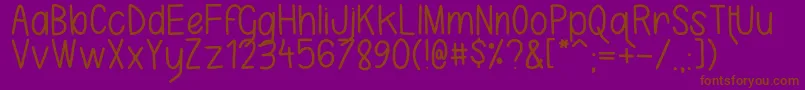 KarlaCamilla Font – Brown Fonts on Purple Background