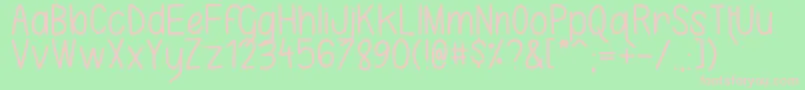 KarlaCamilla-fontti – vaaleanpunaiset fontit vihreällä taustalla