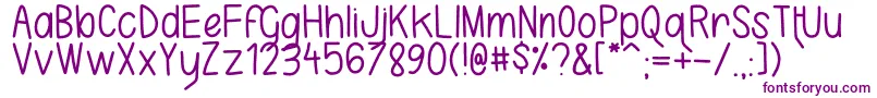 フォントKarlaCamilla – 白い背景に紫のフォント