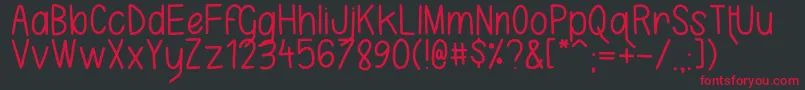 KarlaCamilla Font – Red Fonts on Black Background