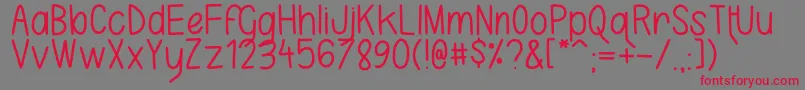 KarlaCamilla Font – Red Fonts on Gray Background