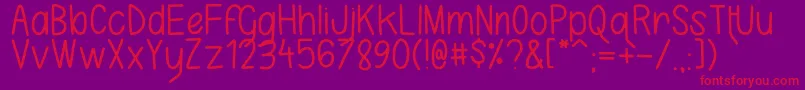 fuente KarlaCamilla – Fuentes Rojas Sobre Fondo Morado