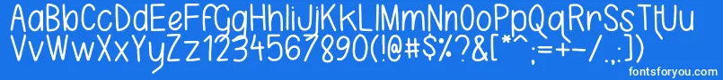 KarlaCamilla Font – White Fonts on Blue Background