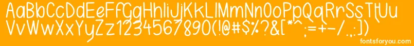 KarlaCamilla Font – White Fonts on Orange Background