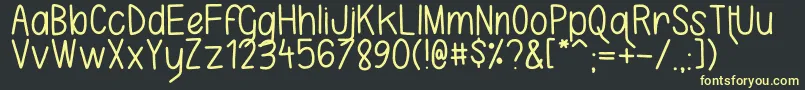 KarlaCamilla Font – Yellow Fonts on Black Background