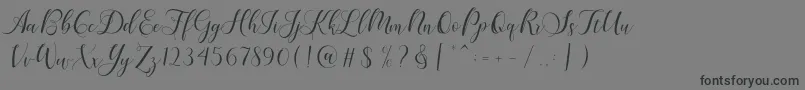 fuente Karliyna Script – Fuentes Negras Sobre Fondo Gris