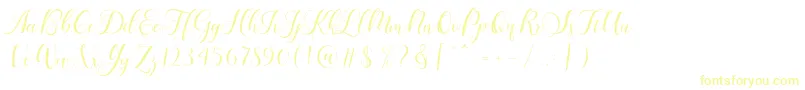 Karliyna Script-Schriftart – Gelbe Schriften