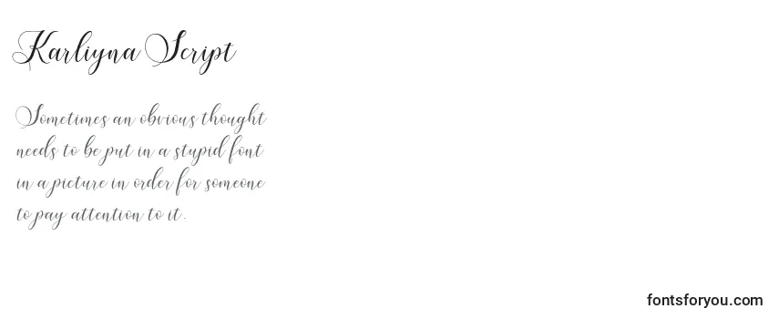 Обзор шрифта Karliyna Script