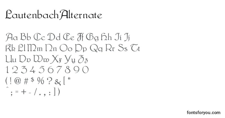 LautenbachAlternate Font – alphabet, numbers, special characters