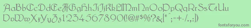 LautenbachAlternate Font – Gray Fonts on Green Background