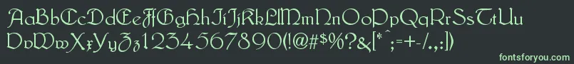 LautenbachAlternate Font – Green Fonts on Black Background