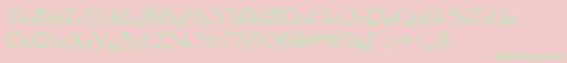 LautenbachAlternate Font – Green Fonts on Pink Background