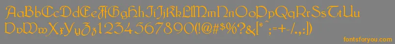 LautenbachAlternate Font – Orange Fonts on Gray Background