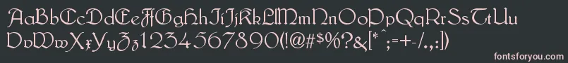 LautenbachAlternate Font – Pink Fonts on Black Background