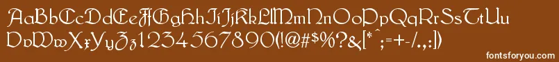 LautenbachAlternate Font – White Fonts on Brown Background