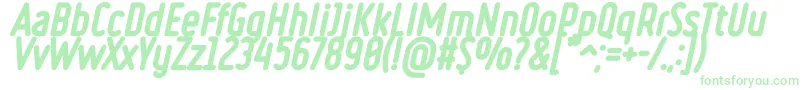 RulerVolumeOverlay Font – Green Fonts on White Background