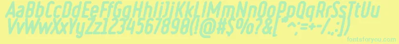 Weitere Informationen zur RulerVolumeOverlay-Schriftart RulerVolumeOverlay-Schriftart – Grüne Schriften auf gelbem Hintergrund