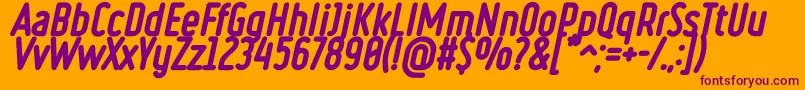 RulerVolumeOverlay Font – Purple Fonts on Orange Background