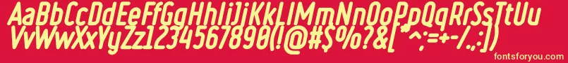 RulerVolumeOverlay Font – Yellow Fonts on Red Background