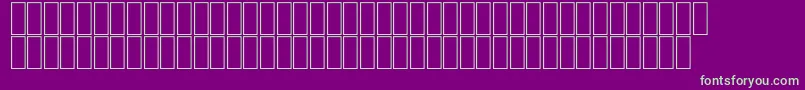 フォントKARLOFF – 紫の背景に緑のフォント