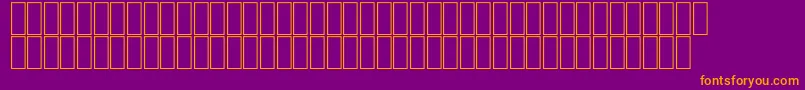 KARLOFF-fontti – oranssit fontit violetilla taustalla