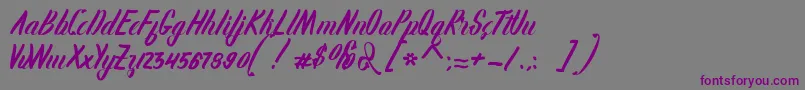 Karlote Font – Purple Fonts on Gray Background