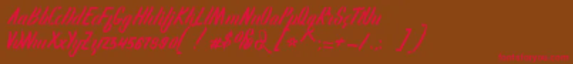 Karlote Font – Red Fonts on Brown Background