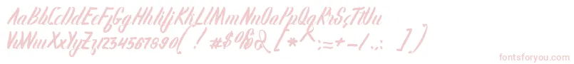 Karlote Font – Pink Fonts on White Background