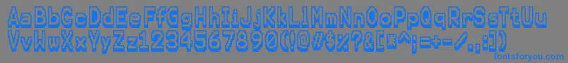 karma future Font – Blue Fonts on Gray Background