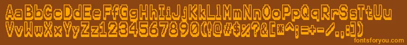 karma future Font – Orange Fonts on Brown Background