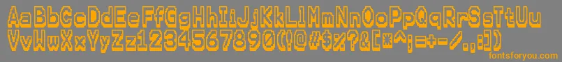 karma future Font – Orange Fonts on Gray Background