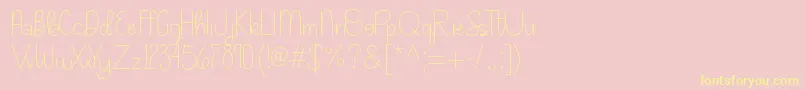 Karma Loo demoTTF Font – Yellow Fonts on Pink Background