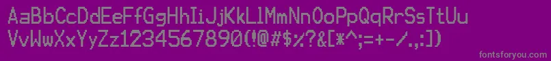 Czcionka karma suture – szare czcionki na fioletowym tle