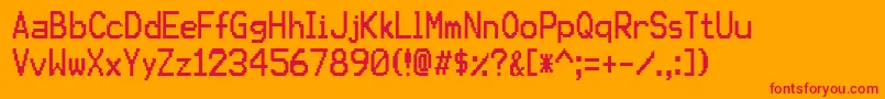 karma suture Font – Red Fonts on Orange Background