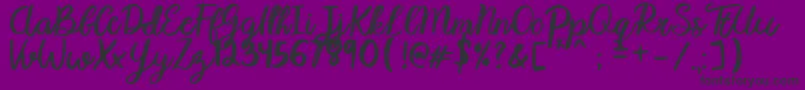 Karmany Regular-Schriftart – Schwarze Schriften auf violettem Hintergrund