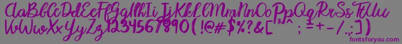 Karmany Regular-Schriftart – Violette Schriften auf grauem Hintergrund