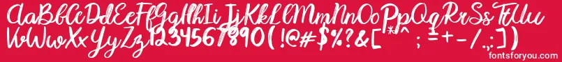 Karmany Regular Font – White Fonts on Red Background