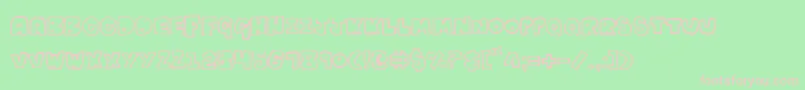 kartoons-fontti – vaaleanpunaiset fontit vihreällä taustalla