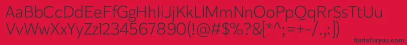 Karu Light Font – Black Fonts on Red Background