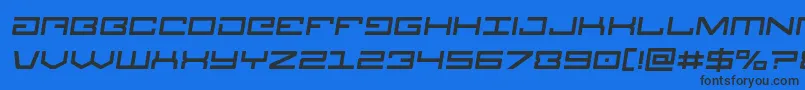 Шрифт Legionsemital – чёрные шрифты на синем фоне
